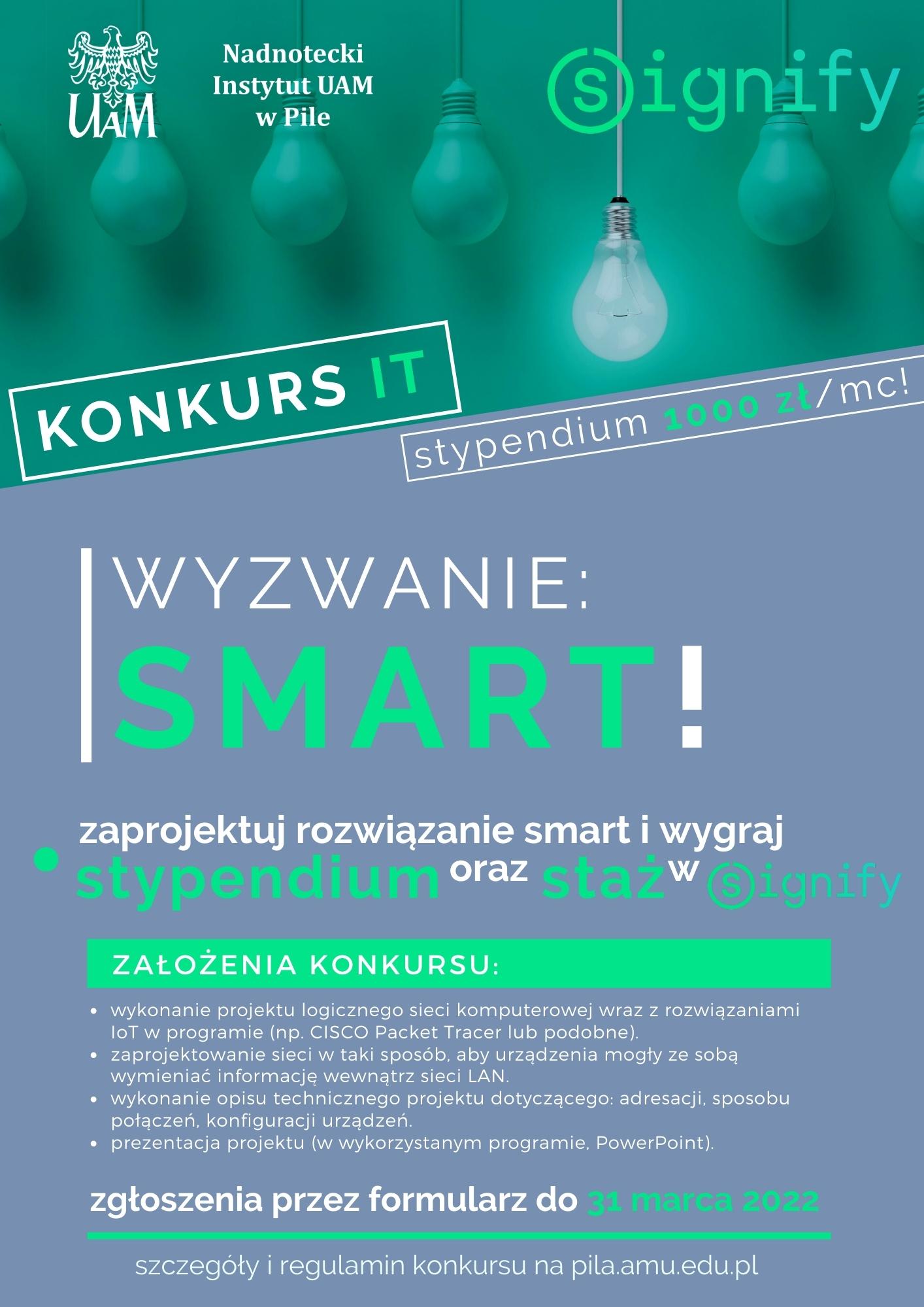 Plakat konkursu Wyzwanie SMART!