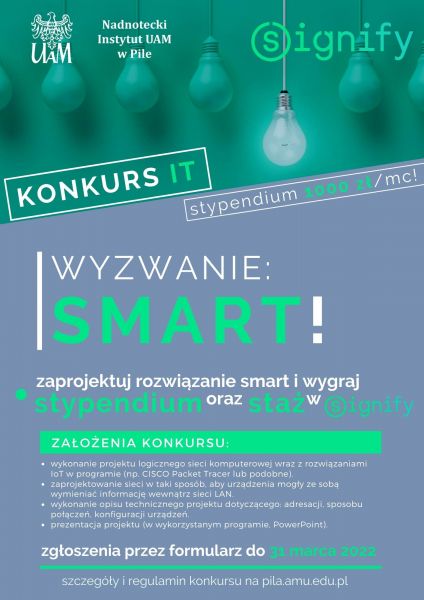 Plakat konkursu Wyzwanie SMART!