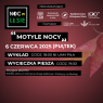 Plakat wydarzenia Noc w Lesie przedstawiający motyla