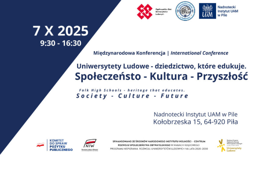 Międzynarodowa Konferencja: Uniwersytety Ludowe - dziedzictwo, które edukuje